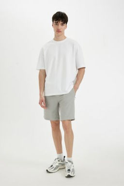 Regular Fit Duz Paca Cepli Basic Duz Sort