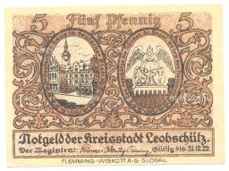 5 пфеннигов 1922 года Германия  Нотгельд (Леобшютц)