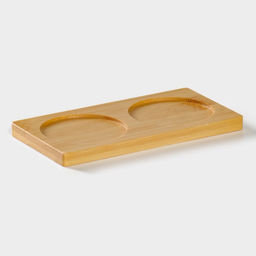 Набор для специй BellaTenero «Эстет. Грани», солонка, перечница 100 мл, на бамбуковой подставке, фарфор, белый