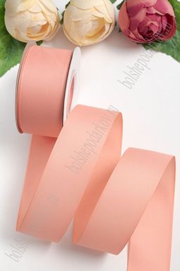 Лента репсовая 4 см*20 ярд "1 сорт" (SF-1349) темно-персиковый №215