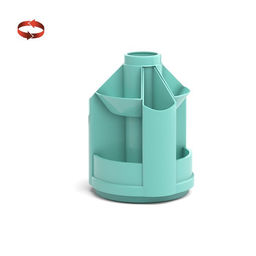 Подставка д/канц ErichKrause MINI DESK PASTEL MINT вращающ. 10 отд. 112х112х140 мм мятный пластик