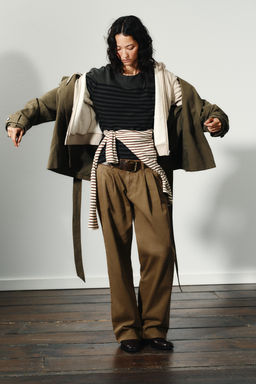 LOW-RISE CHINO TROUSERS