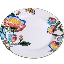 30804 Блюдо круглое 25,5см Летний букет доломит LR (х24)