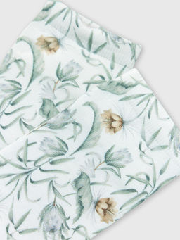 Цена за 5 пар! Носки женские белые с рисунком в виде цветов сухоцветов - Mark formelle фото 4