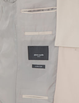 Bej Ex. Slim Fit Yelekli Smokin