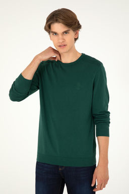 Мужской зеленый базовый свитер Неожиданная скидка в корзине