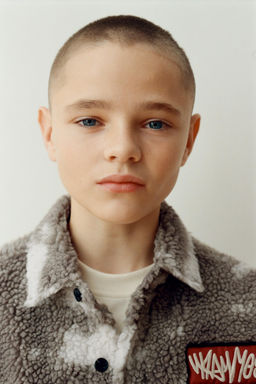 TIE-DYE FAUX SHEARLING OVERSHIRT WITH PATCHES - Zara фото 11