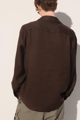 CAMISA POLO RELAXED FIT RAMIO - LYOCELL / Marr?n - Zara фото 5