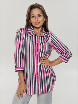 Жанетта туника женская (полоса синий) - Lovetex фото 52