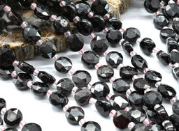 Бусины из граната круг с огранкой 8мм, 37см, 37 бусин Радуга камня