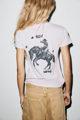 WASHED-EFFECT T-SHIRT - Zara фото 3