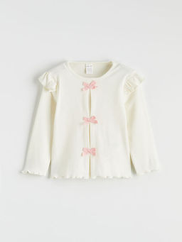 Fiyonklu K?z Bebek Bluz ve Tayt Pantolon