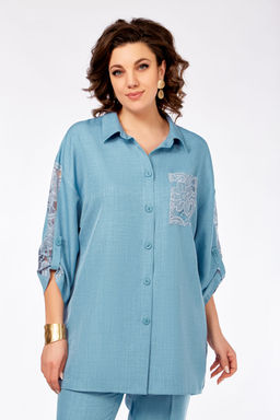 Костюм Olga Style С917 голубой туман