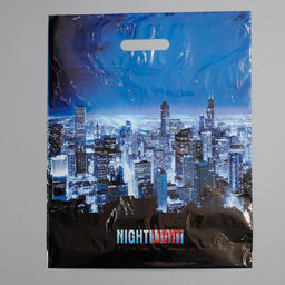 Цена за 50 шт. Пакет «Ночные огни», полиэтиленовый с вырубной ручкой, 38×47 см, 60 мкм