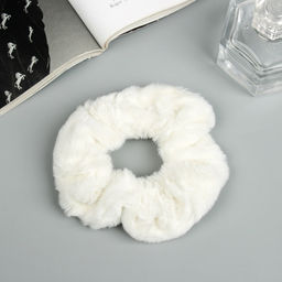 Цена за 5 шт. Резинка для волос QF «Орбита», нежность, 9 см, белая