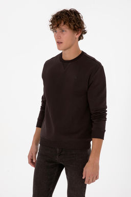 Erkek Koyu Kahverengi Basic Sweatshirt - U.s. polo assn фото 3