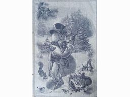 07с-39ЯК 50*70 Полотенце "Снеговик" цв. синий