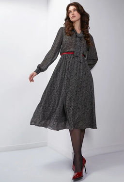 Платье шифон резинка+галстук