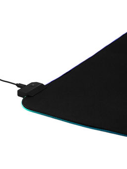 Коврик для компьютерной мыши 30х80х0,3 см, с подсветкой RGB, черный