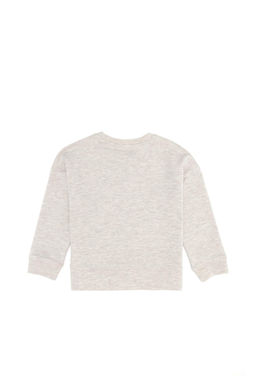 Бежевая меланжевая толстовка для девочек с круглым вырезом - U.s. polo assn фото 5