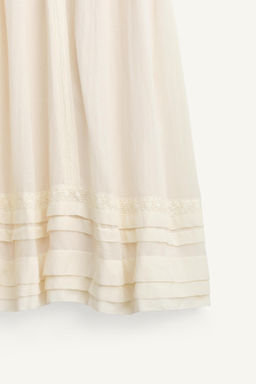 LIMITED EDITION LACE TRIM WOOL SKIRT - Zara фото 8