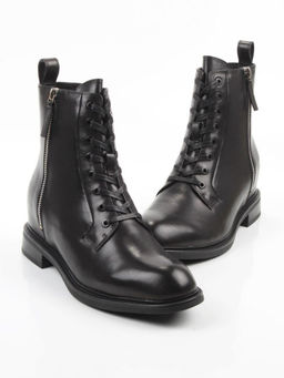 04-M3-1492 BLACK Ботинки зимние женские (натуральная кожа, натуральный мех)