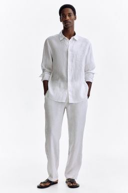 Pantal?n de lino Regular Fit - H&m фото 6