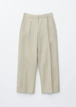 Pantalones en mezcla de lino y algod?n