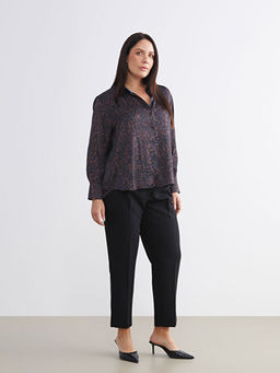 B?y?k Beden Standart Fit Kad?n Cigarette Pantolon