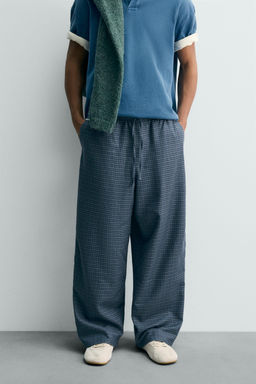 LIMITED EDITION BAGGY FIT CHECK TROUSERS - Zara фото 11