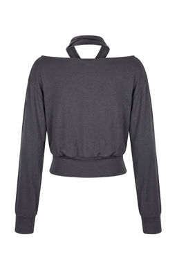 Cok Renkli Cizgili Ac?k Omuzlu Sal Aksesuar Detayl? Regular/Normal Kal?p Orme Bluz TWOAW26BZ00308 - Trendyolmilla фото 10