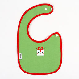 Нагрудник для кормления, новогодний, Happy, на липучке, Крошка Я, МИКС
