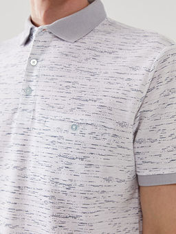 Polo Yaka K?sa Kollu Desenli Pike Erkek Ti??rt