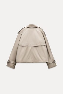 WATER-REPELLENT CROPPED TRENCH COAT ZW COLLECTION - Zara фото 6
