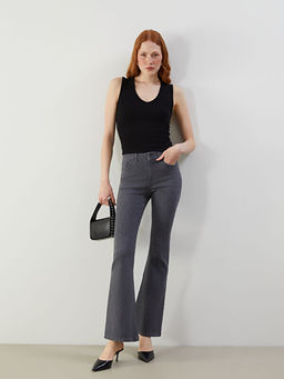 Flare Kad?n Jean Pantolon