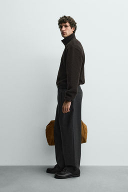 FAUX SHEARLING QUARTER-ZIP SWEATSHIRT - Zara фото 4