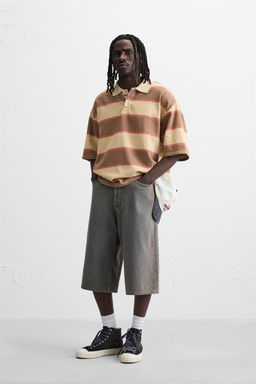 STRIPED WASHED POLO SHIRT