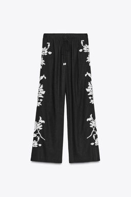 ZW COLLECTION BEADED EMBROIDERY TROUSERS - Zara фото 5