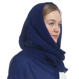 Палантин в тубе 170 х 65 см, цвет темно-синий