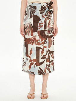 Beli Lastikli Desenli Etek