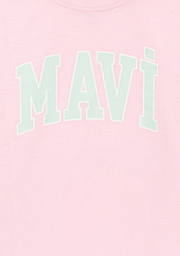 Mavi Logo Bask?l? Pembe Tisort  фото 3