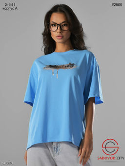 Женская футболка оверсайз с принтом - Bruno фото 2