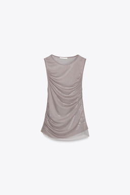 LAYERED TULLE T-SHIRT - Zara фото 3