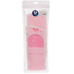 Цена за 3 шт. Мочалка для тела "ULTRAMARIN AGORA", комбинированная, цвет нежно розовый, 70*10см