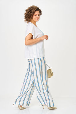 Костюм Michel Chic 1431 белый, голубая полоска фото 5
