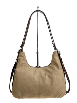 Женская сумка из искусственной замши, цвет светло коричневый - Greta фото 2