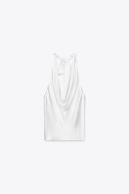 SATIN HALTER TOP - Zara фото 4