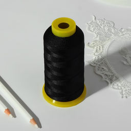 Нитки обувные, 500D/3, 600 м, чёрные