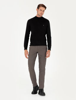 Kahverengi Slim Fit Kanvas Pantolon - Pierre cardin фото 3
