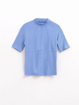 CONTE Джемпер в рубчик с имитацией корсета LD 2629 cornflower - Conte elegant фото 5